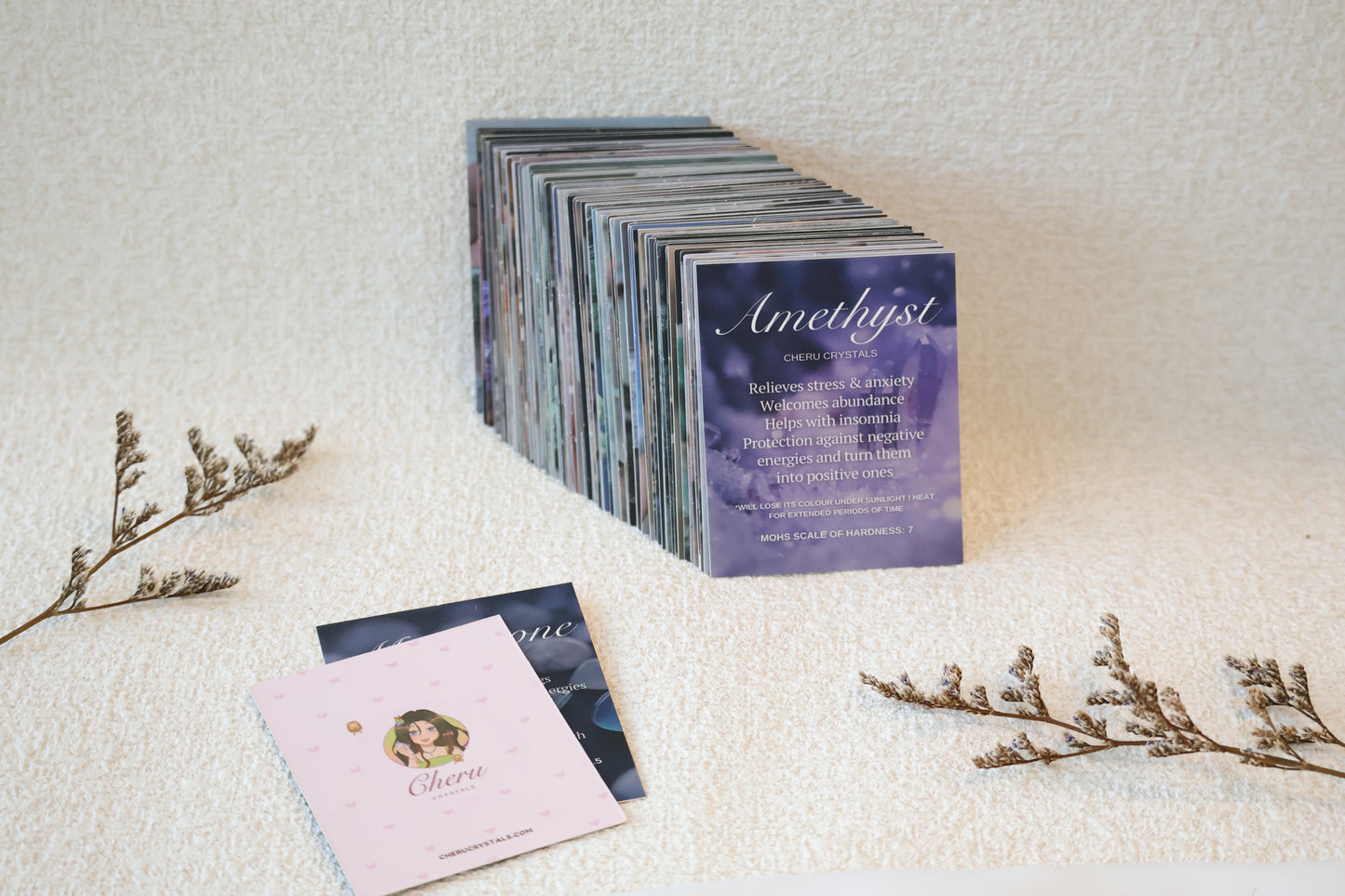 *Instocks* Cheru Crystals - 92 Pack Crystal Cards: Identification & Properties