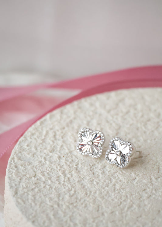 *Instocks* Noor Laser Clover Motif S925 Earrings